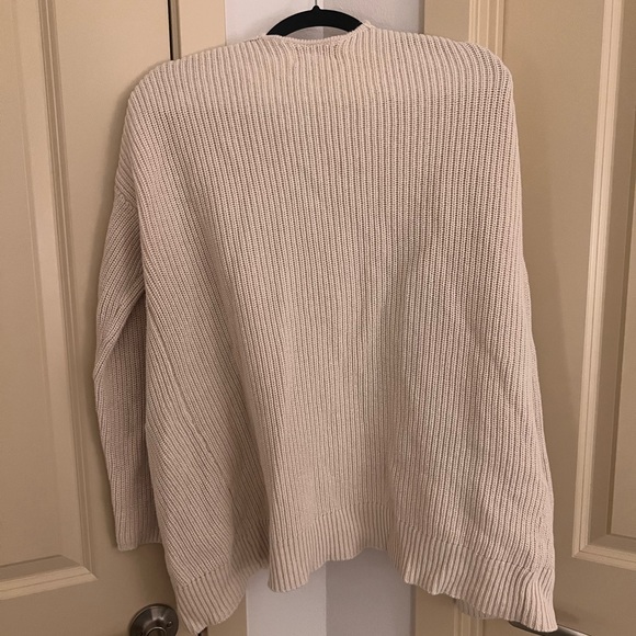Universal Thread Cream Ribbed Knit Cardigan Sweater - Picture 2 of 2